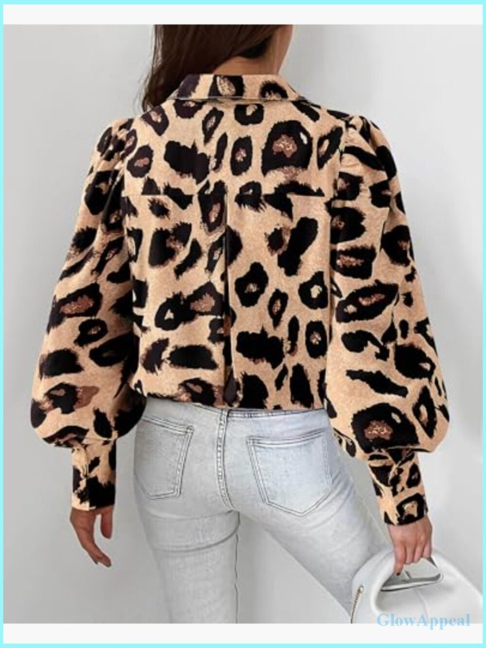 Dressy Casual Long Sleeve Button Down Blouse V Neck Boho Spring Top - Picture 6 of 7